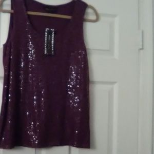 Dana Buchman Lace/Sequined Ladies  Sz M Top